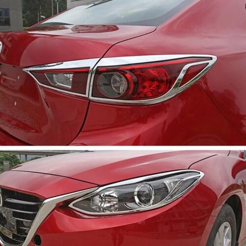 For Mazda 3 hatchback Axela 2014-2016 Taillight head light Decorative frame