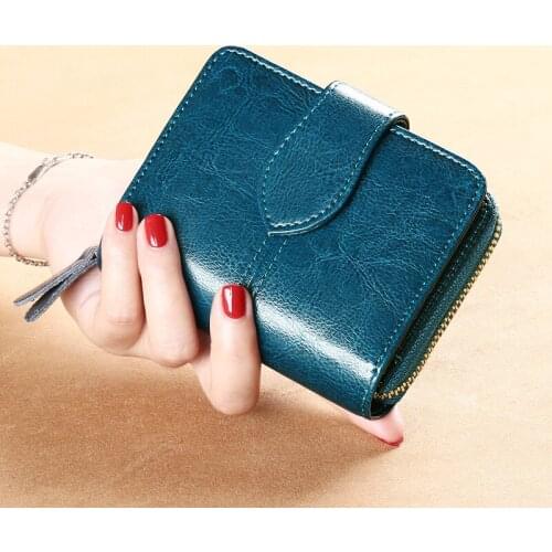 Ladies Wallet Short Coin Purse Card Holder Leather Multi-card Pocket Small Wallet Female Wallet Small Wallet Cowhide