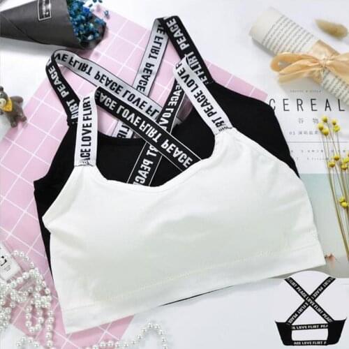 Womens Sports Bra Push Up Fitness Bra Yoga Bra Sport Underwear Running Gym Fitness Tops Black White Letters Seamless Underwear