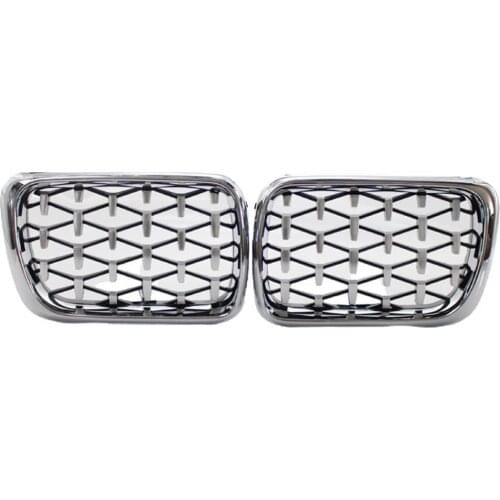 1Pair Auto Grilles Electroplating ABS Front Kidney Grill 51138195152 51138195151 for BMW 3 Series E36 New Style