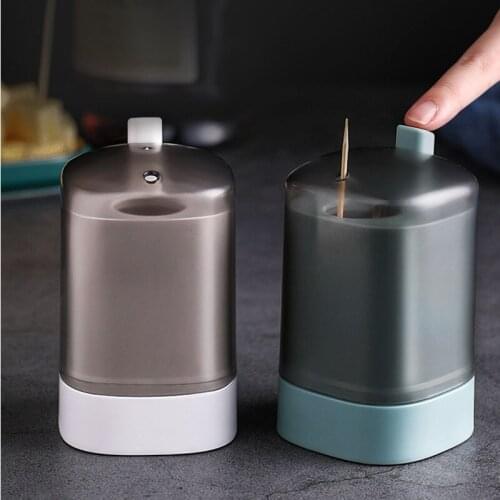 1Pcs Press Automatic Toothpick Dispenser Classic Simple Design Creative Toothpick Holder Box