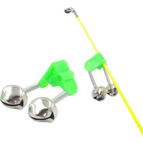 Fishing Bite Bells 1PC Green Practical Portable Rod Clip Alarms Outdoor Tools ABS For Fish Supplies Fishing Bells Tip