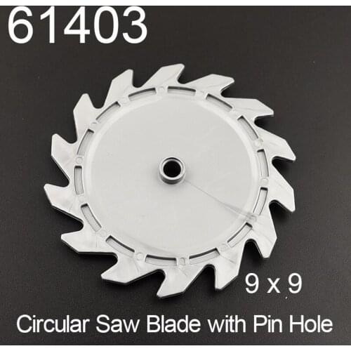 2PCS 61403 High-tech Circular Saw Blade 9 x 9 with Pin Hole Building Block Bricks Accessories Parts MOC DIY Build Toys