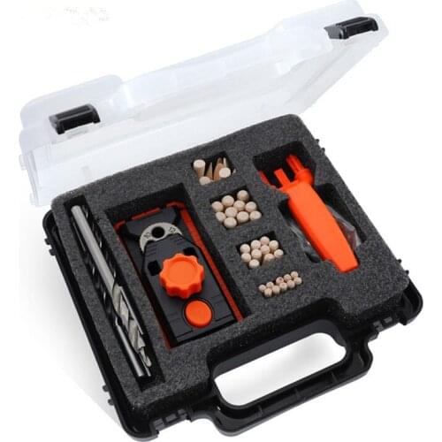 2in1 Woodworking Punch Locator Round Dowel Locator Oblique Hole Opener Twist Drill Step Drill Set