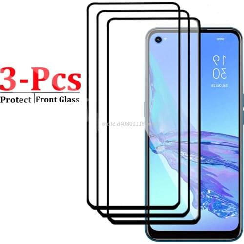 3 Pcs Protective Glass For OPPO A72 A52 A92 A53 Screen Protector 9H Tempered Glass On The For OPPO A5 A9 2020 A 53 52 Front Film