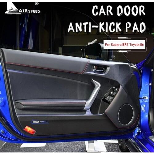 AIRSPEED for Subaru BRZ Toyota 86 2013-2020 Accessories Leather Carbon Fiber Texture Interior Car Side Door Anti-kick Pad Cover