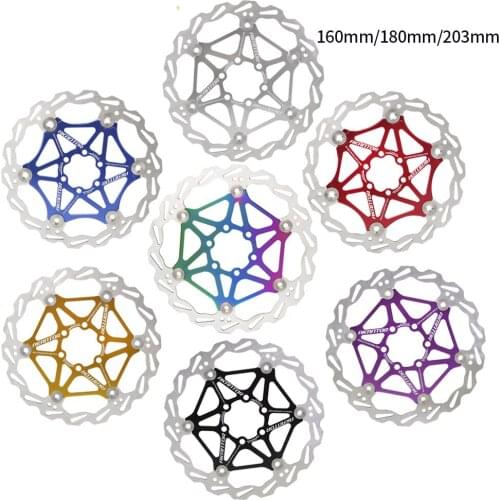 CATAZER Bicycle Brake 160mm/180mm/203mm Disc Brake MTB Disc Rotors Hydreaulic Brake Pad Float Multicolor Brake pad Bicycle Parts