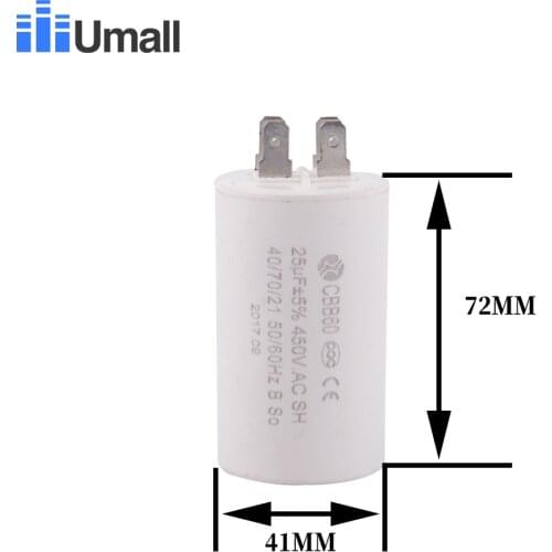 CBB60 450V 25uF running motor start capacitor 4 four pins for air conditioners washing machine