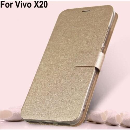 For Vivo X20 Case Luxury PU leather Sillcon case VivoX20 coque flip Magnetic closure back Cover For Vivo X 20 phone case shell