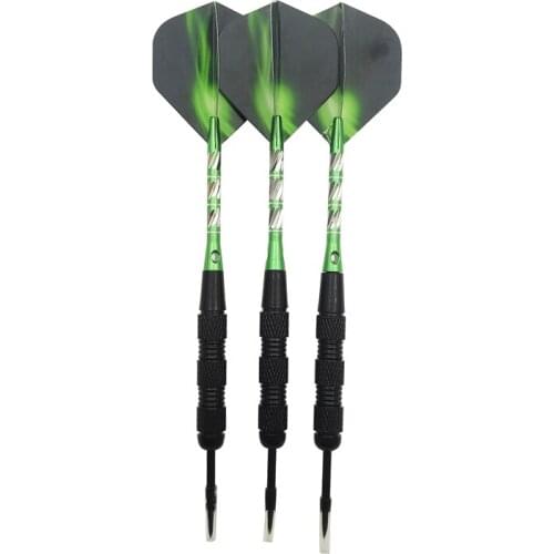 Darts 3Pcs High-quality Hard Darts 20g Professinal Indoor Sports Entertainment Steel Pointed Dart Green Shafts Flight Dardos