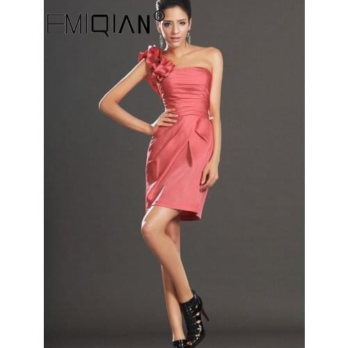EMIQIAN Womens One Shoulder Cocktail Dresses