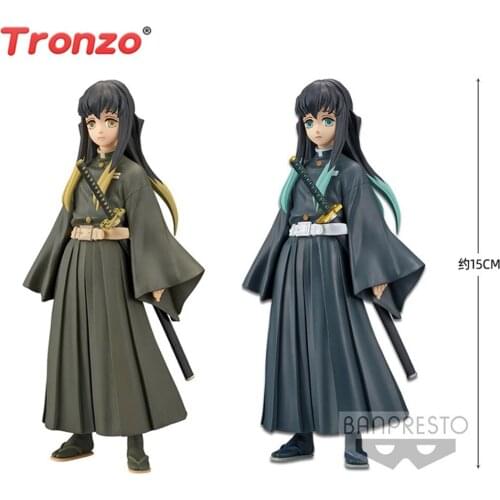 Tronzo Original BANPRESTO Anime Demon Slayer Kimetsu Tokitou Muichirou Special Color PVC Action Figure Model Figurine Toys Gifts