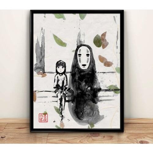 Canvas Painting Wall Art Poster Anime Studio Ghibli Spirited Away Anime Prints Poster Print Canvas Wall Picture For Home Decor