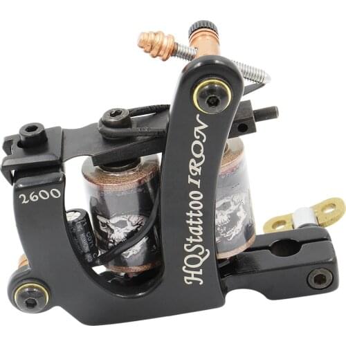 1pcs Wire Cutting Coils Tattoo Machine For Liner And Shader Black Color Iron Tattoo Supplies Cast-iron Tattoo Machines