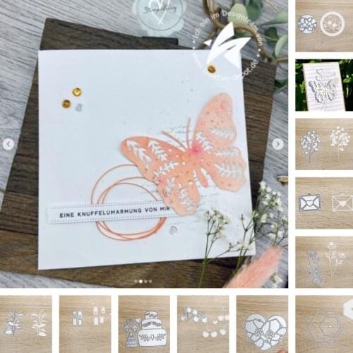 Tartlet Leaves Flower Heart Butterfly Metal Die Cutting 2021 New DIY Die Molds Scrapbooking Paper Make Albums Big Die