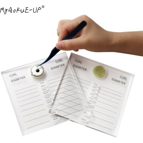 Reusable Acrylic Transparent Glue Glue Sticker Adhesive Pallet Holder Pad with Jade Stone Lash Stands