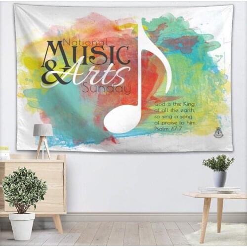 Custom Music Note tapestry wall hanging tapestry home decoration rectangle bedroom wall art tapestry 140X250cm