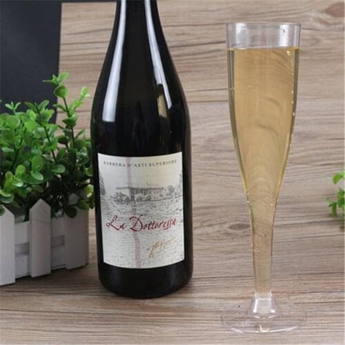 Disposable red wine cup thick plastic champagne glass wedding party drink cup