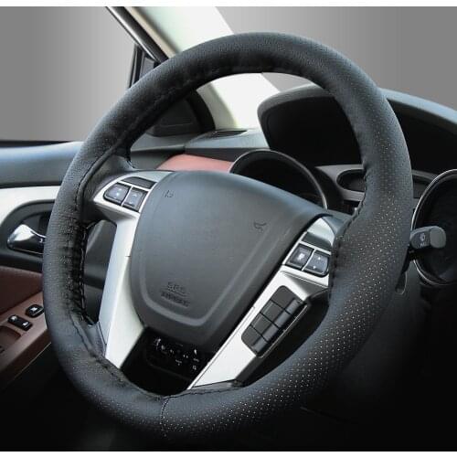 DIY Car Steering Wheel Covers soft Leather braid for Ford Focus Fiesta Mondeo Kuga Citroen C4 C5 Skoda Octavia Rapid Superb