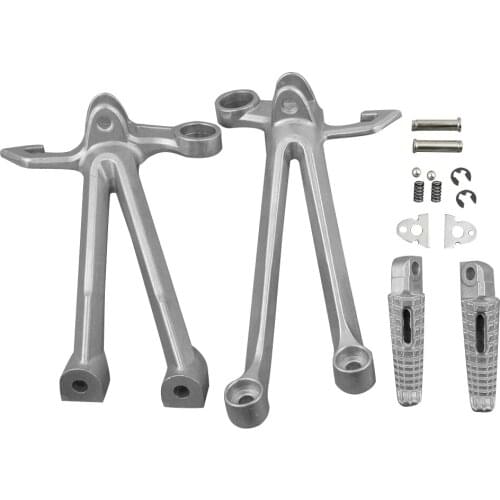 Motorcycle Silver Footpeg Foot Rests Aluminum Alloy Footrests Bracket Kit For SUZUKI GSXR 1000 2009 2010 2011