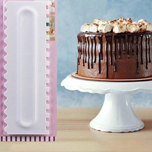 Cake Decorating Comb Icing Smoother Cake Scraper Pastry 6 Design Textures Baking Tools VIP for Cake Tool Dropship