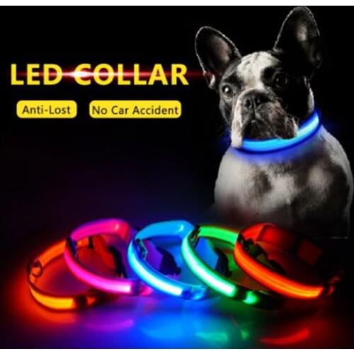 USB charging luminous pet collar LED flash dog collar