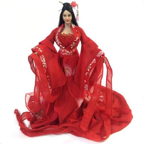 1/6 Scale Female Traditional Ancient Dress Beautiful Doll Clothes For 12 inch Girl Figures Body Doll Accessories