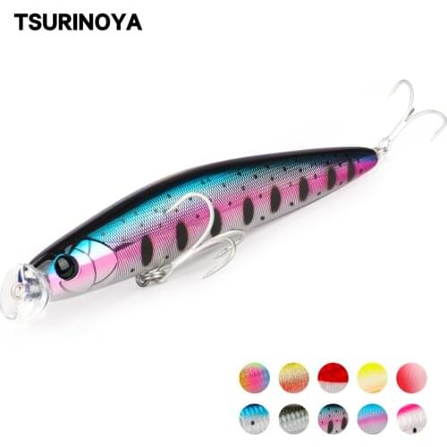TSURINOYA 110SR Jerkbait Sea Fishing Lure 110mm 15.5g Hunter Shallow Range Floating Minnow DW81 Pike Seabass Wobblers Hard Baits