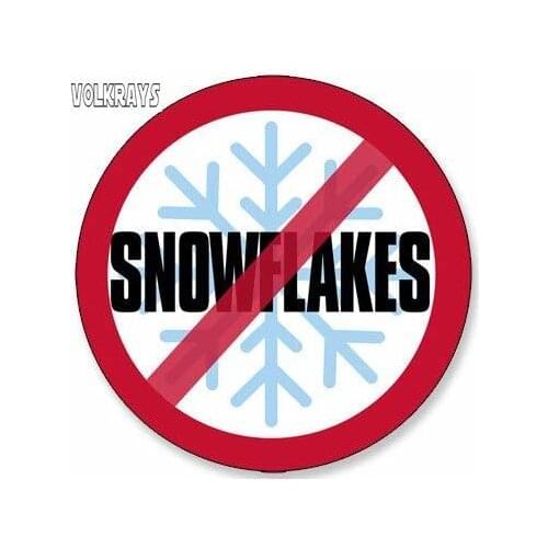 Volkrays Fashion Car Sticker NO Snowflakes (Anti Libtard Liberal Pro Trump Conservative GOP) Sunscreen Vinyl Decal,12cm*12cm