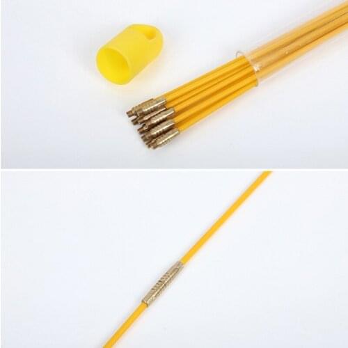 10Pcs/Set Fiberglass Cable Push Puller Running Cable Wire Kit Wall Electrical Cable Installing Rods Wiring Accessories 4XFD
