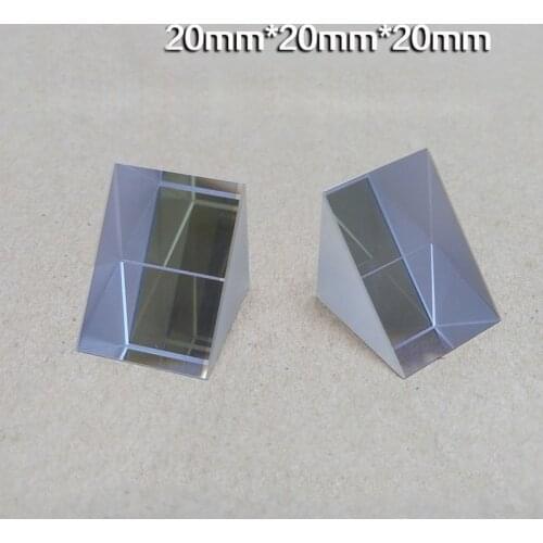 20 * 20 * 20 Right Angle Prism 90 Degree Optical Glass Reflection Prism Isosceles Prism Physical Experiment