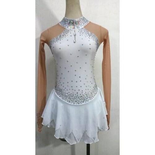 2016 Girls Figure Skating Dresses Fashion New Brand Vogue Figure Skating Competition Dress Customized DR3135