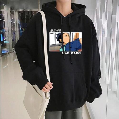 2021 Anime Haikyuu Akaashi Keiji Print Patchwork Sweatshirt Women Harajuku Funny Volleyball Junior Club Unisex Oversized Hoodies