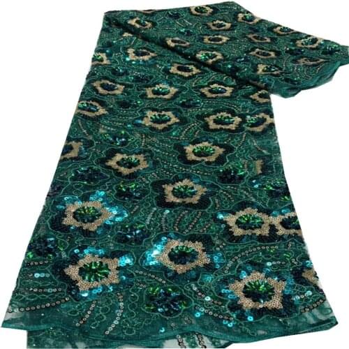 2021 High Quality Sequin Swiss French Net African Tulle Mesh Lace Fabric For Dress 5 yards CD-200