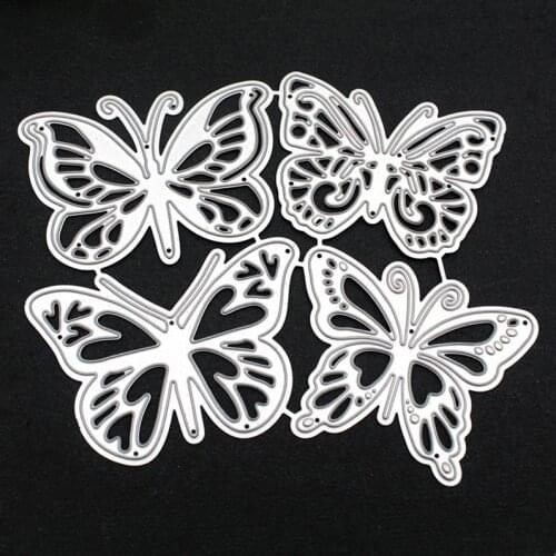 4PCS/Lot Butterfly Metal Cutting Dies DIY Cards Stencils Photo Album Embossing Paper Making Scrapbooking Card Mold Crafts Dies