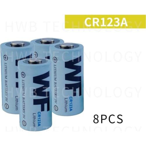 8pcs 3V CR123A CR 123A Lithium battery cell 1300mah CR123 CR17335 CR17345 16340 LiMnO2 dry primary battery for camera