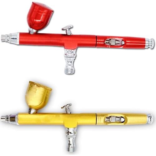 Dual Action Gravity Feed Airbrush Spray Kit for Tattoo Manicure Cake Decor Professional Action Gravity Feed Airbrush Kit