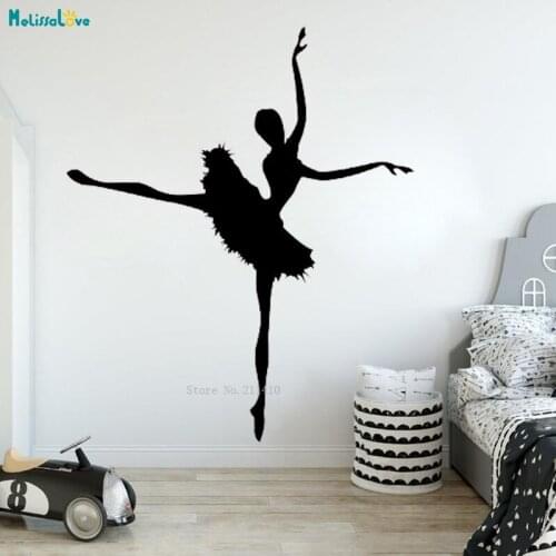 Ballerina Ballet Wall Decals Female Dancer With Excellent Figure Home Décor Girls Baby Room Murals Removable Unique Gift YT4022