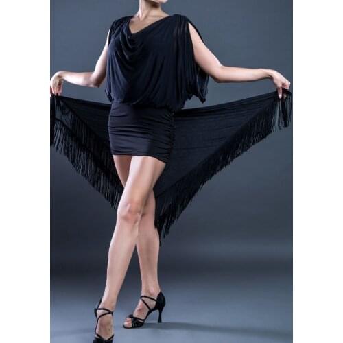 Black Adult Latin Dancing Dress Ballroom Performance Sexy Latin Dance Dress Costume For Women Vestiti Danze Latine Per Bambine