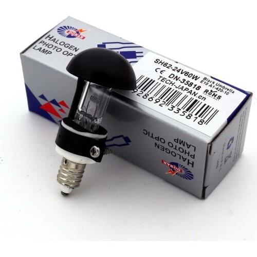 For DONAR SH62 24V60W Halogen Lamp Screw E10 Black Umbrella Cap Head Cold Light Shadowless DN-35818