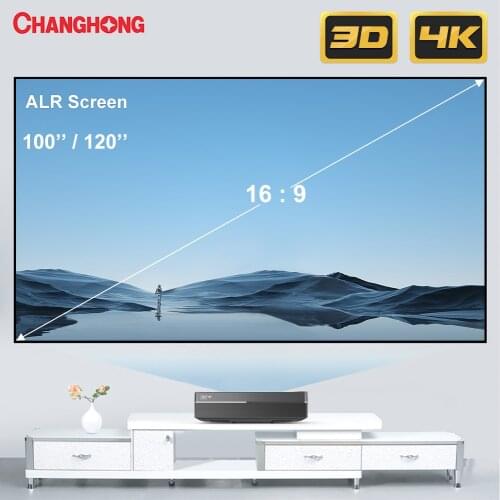 Changhong Projector Screen 4k Foldable Ambient Light Rejecting Screen 100/120 Inch Anti Light Screen For Indoor/Outdoor Theather