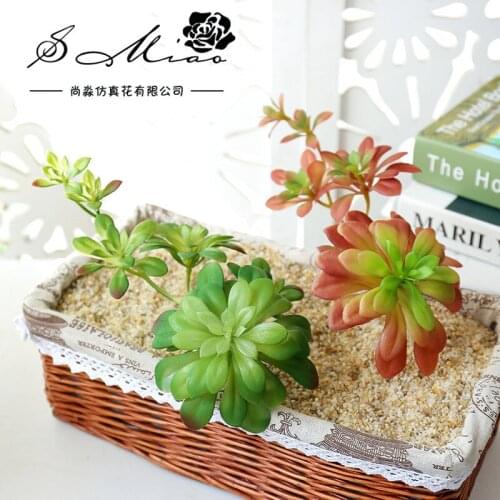 Simulation Lotus Plant Multi Succulent Flower Creative Diy Accessories Wedding Home Garden Party Office Decoration No Flowerpot
