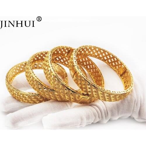 Jin Hui 2019 New can open fashion Jewelry Ethiopian Bangle for Women Dubai Bracelet Jewelry African Arab Gifts Bride jewelry