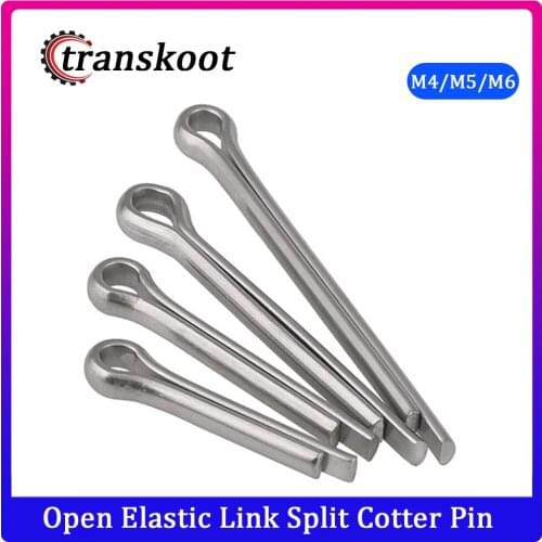 20pcs M4/M5/M6 * 20/25/30/35/40/50/60/70mm Carton Steel with Zinc Plate U Shape Open Elastic Link Split Cotter Pin