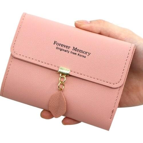 Womens Wallet New Style Zipper Heart Female Simple Casual Coin Purses Ladies Letter Tassel Card Holder Clutch Bag