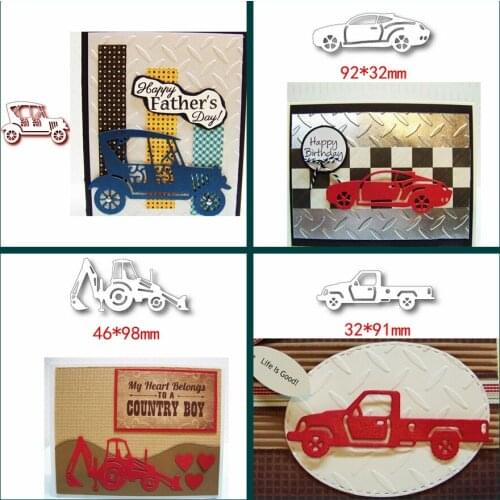 Handsome Vehicle Classic Car Sports Car Excavator Pickup Truck Metal Cutting Dies Scrapbooking Album Paper DIY Cards Crafts New