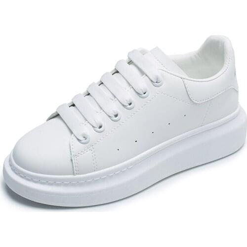 2021 Fashion Women Shoes Men Sneakers Street Athletic Sports Shoes Flat Casual Height Increase White Footwear Female causal