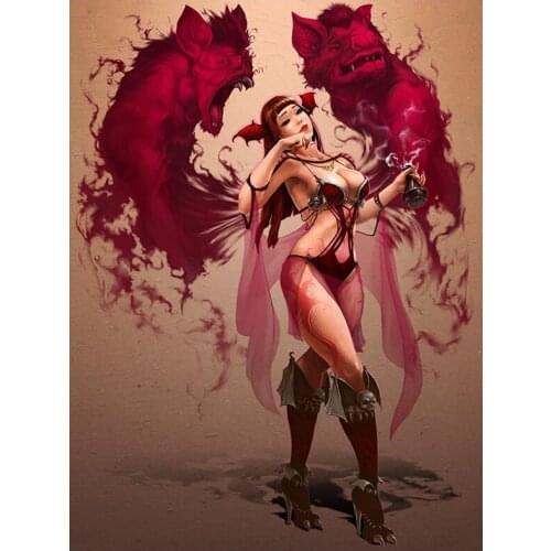 Round diamond painting Fantasy women Art full picture square drill diamond embroidery rhinestone diamond mosaic gift EE2017