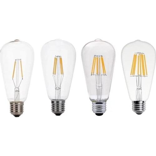Edison Bulb E27 Retro Lamp ST64 8W 12W 16W 220V Vintage Filament Lamp Replace 40w 60w 80w Incandescent Bulb for Home Lighting