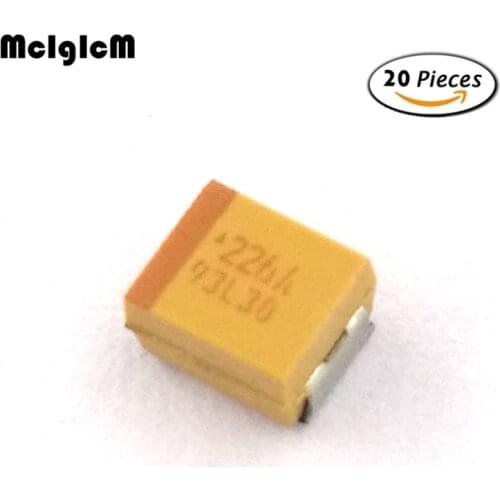 MCIGICM 20pcs B 3528 22uF 10V SMD tantalum capacitor